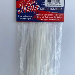 ABRAÇADEIRA DE NYLON 2,5x150 BRANCA C/50 UNIDADES