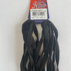 CADARÇO DE TENIS COM 2 PARES PRETO