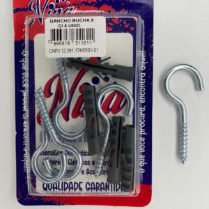 GANCHO BUCHA Nº8 C/4 UNIDADES