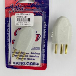 PINO ELÉTRICO MACHO COM 3 PINOS