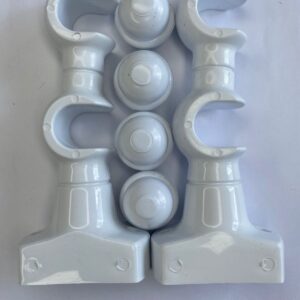 SUPORTE DE CORTINA DUPLO COM 2 BRANCO