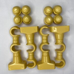 SUPORTE DE CORTINA DUPLO MARFIM COM 4 UNIDADES