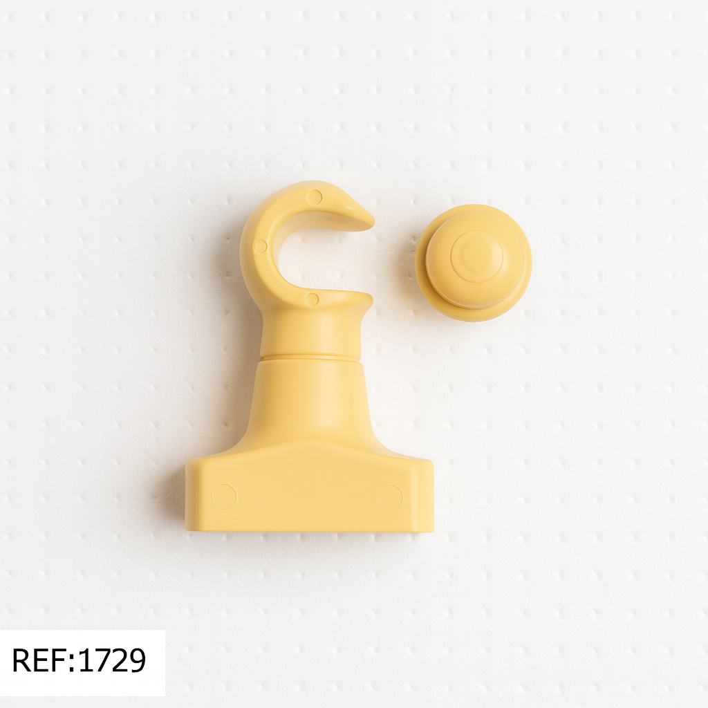 SUPORTE DE CORTINA SIMPLES MARFIM COM 1 UNIDADE