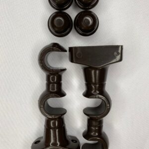 SUPORTE DE CORTINA DUPLO TABACO COM 2 UNIDADES