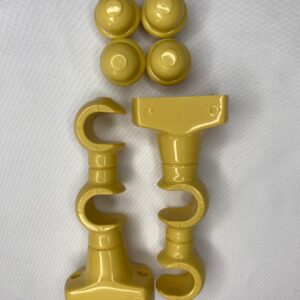 SUPORTE DE CORTINA DUPLO MARFIM COM 2 UNIDADES