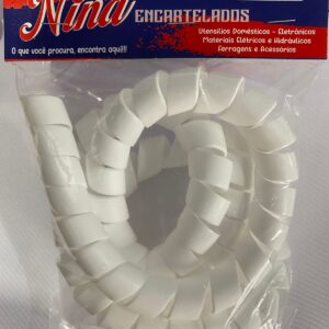 ORGANIZADOR DE FIOS 16MM BRANCO COM 1M