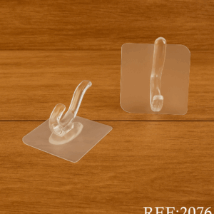 GANCHO ADESIVO DE ACRILICO COM 2 UNIDADES