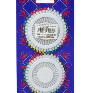 ALFINETE DE CABEÇA COLORIDA COM 2 UNIDADES