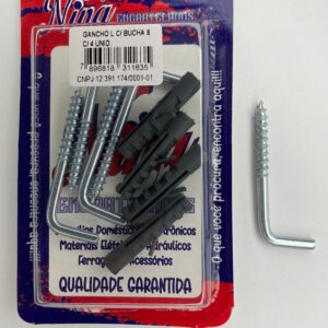 GANCHO L Nº8 C/04 UNIDADES