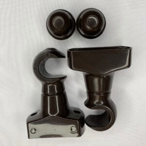 SUPORTE DE CORTINA SIMPLES TABACO C/2 UNIDADES