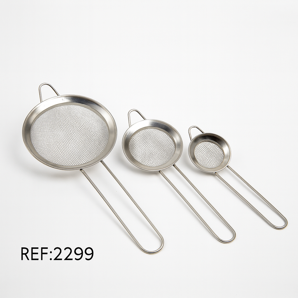 PENEIRA DE AÇO COM 3 UNIDADES