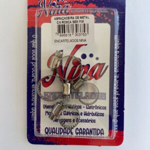 ABRAÇADEIRA DE METAL C/4 UNID. ROSCA SEM FIM