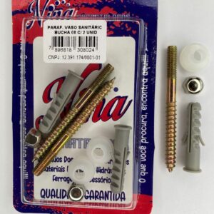 PARAF. VASO SANITARIO BUCHA 08 COM 2 UNIDADES