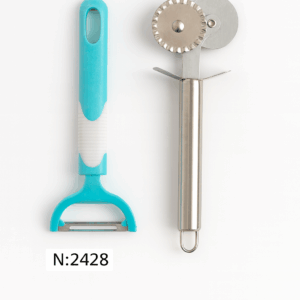 KIT CORTADOR DE PIZZA E PASTEL DUPLO + DESCASCADOR