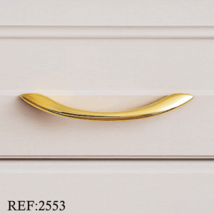 PUXADOR DE PLÁSTICO ALÇA DOURADO 12,5 X 2,5