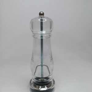 MOEDOR DE PIMENTA/SAL TRANSPARENTE 17,5 alt. x 6,5 cmp.