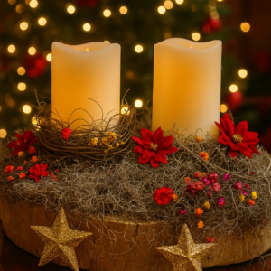 VELA DECORATIVA CHAMA VIVA DE 12CM