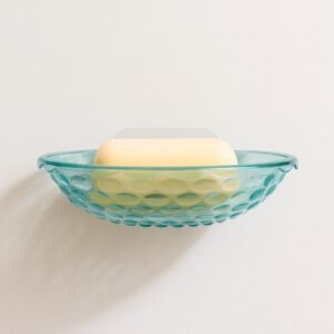 SABONETEIRA DE PAREDE ACRÍLICA C/ SUPORTE ADESIVO