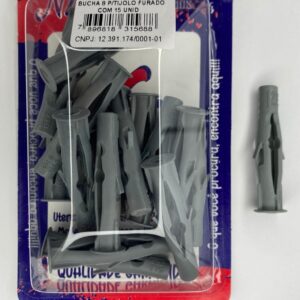 BUCHA 8MM PARA TIJOLO FURADO C/ 15 UNID