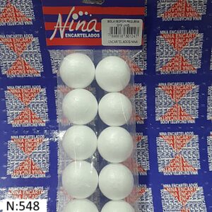BOLA DE ISOPOR PEQUENA COM 10 UNIDADES