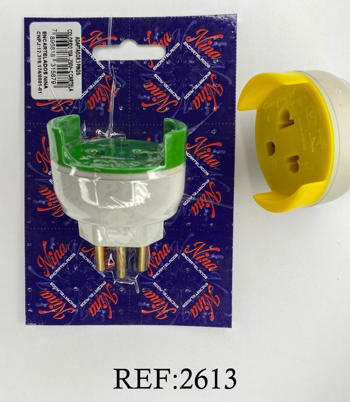 ADAPTADOR COLORIDO 3 PINOS 10 AMPERES