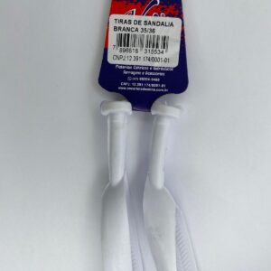 TIRAS PARA SANDÁLIA 35/36  BRANCA 1 PAR