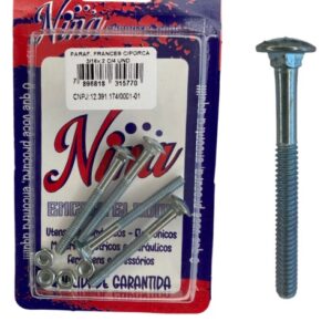 PARAFUSO FRANCES 3/16X2  C/PORCA  C/4 UNIDADES