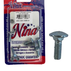 PARAF. FRANCES 3/16X3/4 C/PORCA C/6 UNIDADES