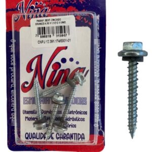 PARAF. SEXTAVADO ZINCADO BRANCO 4 10X1.1/2 C/4 UNIDADES