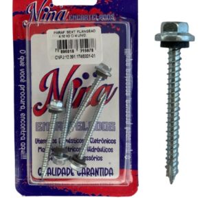 PARAF. SEXTAVADO FLANGEADO 4 10X2 C/4 UNIDADES
