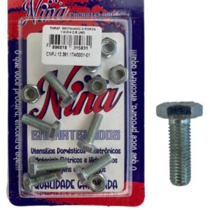 PARAF. SEXTAVADO 1/4 X3/4 C/PORCA C/6 UNIDADES