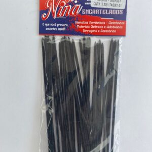 ABRAÇADEIRA DE NYLON PRETA 2,5x200MM COM 33 UNIDADES