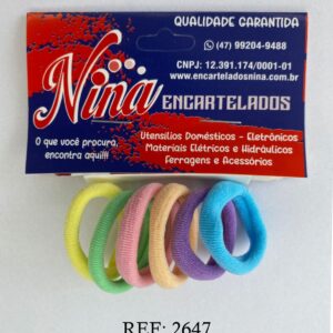 ELÁSTICO PARA CABELO COLORIDO 3,5CM