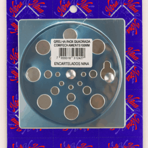 GRELHA INOX 100MM QUADRADA COM FECHAMENTO