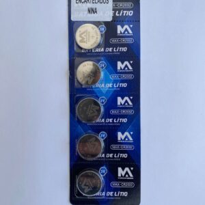 CARTELA DE BATERIA LITIO CR 2032 3V COM 5 UNIDADES