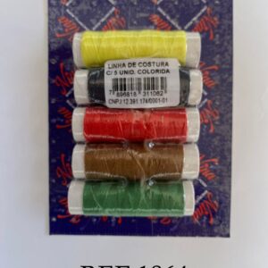 LINHA DE COSTURA COLORIDA COM 5 UNIDADES