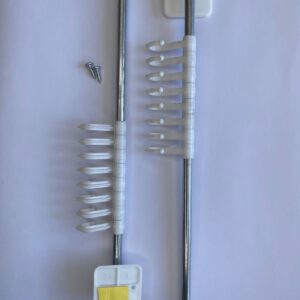 CABIDE PARA TOALHA DE METAL COM 8 GANCHOS 45CM