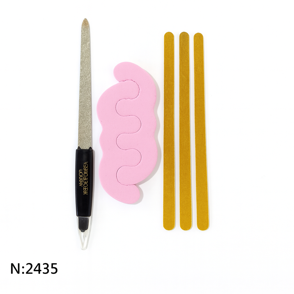 KIT 1 LIXA DE METAL + 1 DEDAL + 3 LIXAS DE UNHA