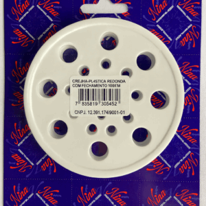 GRELHA PLÁSTICA 100MM REDONDA COM FECHAMENTO
