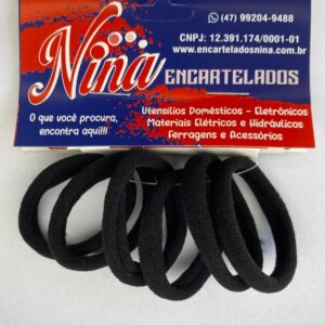 ELÁSTICO PARA CABELO PRETO 4,5CM