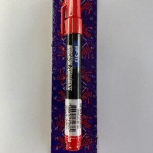 MARCADOR PERMANENTE VERMELHO MP 313 COM CARTELA