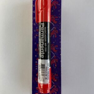 MARCADOR PERMANENTE VERMELHO MP 350 COM CARTELA